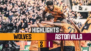 Spectacular Neves strike amp a cool Jimenez finish seals the win Wolves 21 Aston Villa  Highlights [upl. by Svetlana882]