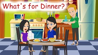 Whats for Dinner Everyday Conversation Speaking English Practice [upl. by Kinny]