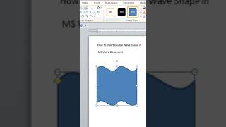 How to insert Double Wave Shape in MS Word Document [upl. by Hamlin]