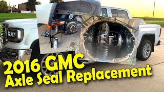 2016 GMC Sierra Rear Axle Seal Replacement  Silverado Tahoe Suburban GM Trucks 20142019 [upl. by Acnaib]