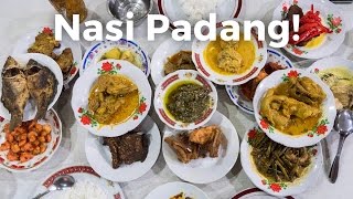 Nasi Padang  AMAZING Indonesian Food  Beef Rendang and Gulai Otak [upl. by Annis]