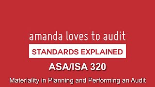 ISAASA320  Auditors and MATERIALITY [upl. by Samal]