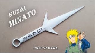 how to make simple minato kunai out of paper [upl. by Afital968]