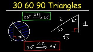 Special Right Triangles  30 60 90  Geometry amp Trigonometry  SAT Math [upl. by Namqul721]