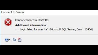 Microsoft SQL Server Error 18456 18470 Login Failed for User sa [upl. by Nednal996]