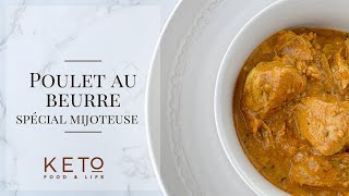 Subtitles Poulet au beurre lowcarb slow cooker mijoteuse EASY keto butter chicken slow cooker [upl. by Ilellan449]