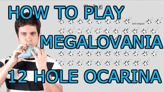 Megalovania  Undertale  12 Hole Ocarina Tutorial [upl. by Nuahsal620]