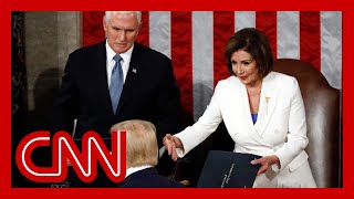 Pelosi extended her hand to Trump He didnt take it [upl. by Llekcir]