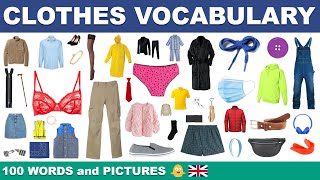 English Vocabulary  100 CLOTHING ITEMS [upl. by Htur]