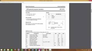 CBĐT Cách đọc datasheet NPN Transistor C1815 28 [upl. by Minni]