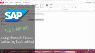 SAP GUI Scripting  Scripting from Access [upl. by Anrehs]