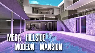 Huge Hillside Private Modern Mansion  ROBLOX BLOXBURG [upl. by Ahsekel]