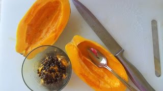 How to cut and eat a papaya [upl. by Atinihc]