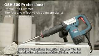 Bosch GSH 500 Professional  Demolition Hammer  Concrete Breaker amp Chipping Machine [upl. by Analram125]