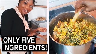 Cook with Me 5Ingredient Nigerian Egusi Soup  Flo Chinyere [upl. by Wagner]