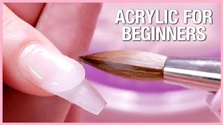 💅Acrylic Nail Tutorial  How to apply Acrylic for Beginners📚 [upl. by Natalee]