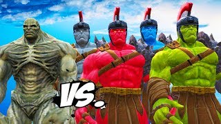 ABOMINATION VS RED HULK BLUE HULK GREY HULK GREEN HULK [upl. by Emirak]