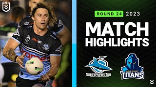 NRL 2023  CronullaSutherland Sharks v Gold Coast Titans  Match Highlights [upl. by Eudoxia208]