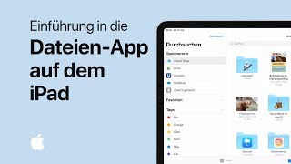 Einführung in die DateienApp auf dem iPad – Apple Support [upl. by Eenhpad]