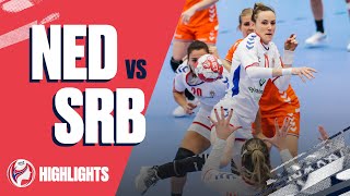 Highlights  Netherlands vs Serbia  Preliminary Round  Womens EHF EURO 2020 [upl. by Ardnuyek]