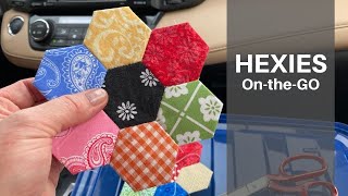 How to Sew Hexies OntheGo  English Paper Piecing Tutorial [upl. by Odlanyer]