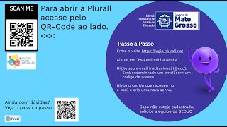 Primeiro Acesso  Plataforma Plurall  SEDUCMT [upl. by Og]