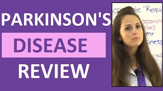 Parkinsons Disease Symptoms Treatment Nursing Care Pathophysiology NCLEX Review [upl. by Alana]