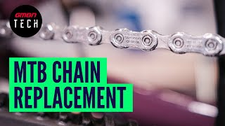 How To Replace A Mountain Bike Chain  Change Your Chain Like A Pro [upl. by Ellebana]