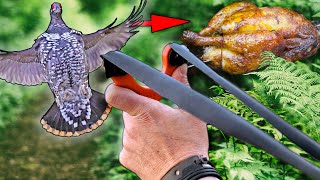 Slingshot Grouse Hunt Catch amp Cook  Shotgun Goose Bushcraft Bird Roast [upl. by Margaux133]