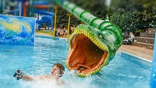 Halmstad Äventyrsland  Green Snake Waterslide  Turborutsche Onride POV [upl. by Mccully]