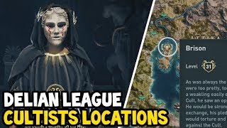 Assassins Creed Odyssey  All DELIAN LEAGUE CULTIST Location Walkthrough [upl. by Yaron160]