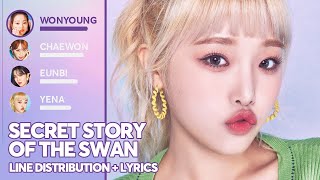 IZONE  Secret Story of the Swan Line Distribution  Lyrics Color Coded [upl. by Aihselef]