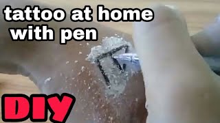 How To Make Permanent Like TATTOO With PEN At Home DIY 2021 [upl. by Emory]