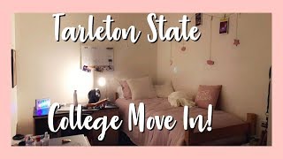 COLLEGE MOVE IN TARLETON STATE UNIVERSITY its a vlog [upl. by Mcspadden881]