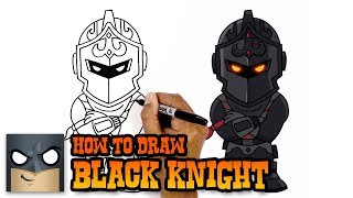 How to Draw Fortnite  Black Knight [upl. by Nilorac451]