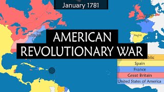 American Revolutionary War  Summary on a Map [upl. by Anialad446]