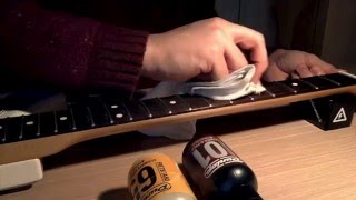 How to clean a Rosewood Fretboard Dunlop 01 Cleaner amp 65 Lemon Oil [upl. by Amity579]