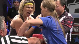 Ultimate Armwrestling League Crhis de Souza vs Michelle Smart [upl. by Eresed]