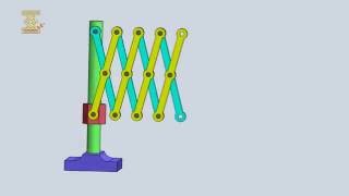 SliderCrank Mechanism With Two Rhombus Linkages [upl. by Aruam]