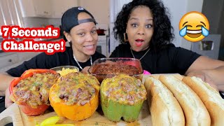 HILARIOUS CHILI CHEESE MUKBANG  7 SECONDS CHALLENGE [upl. by Notecnirp]