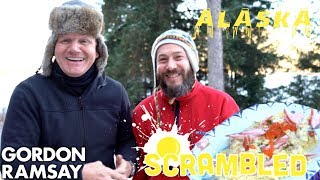 Gordon Ramsay Makes Salmon Scrambled Eggs In Alaska  Scrambled [upl. by Ahsaekal]