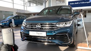 New Volkswagen TIGUAN 2021 Facelift  IQ LED lights ambient lights amp digital cockpit RLine [upl. by Yl]