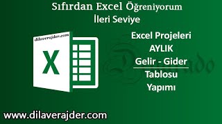 Excel Basit Aylık Gelir Gider Hesaplama Tablosu Kolayca Oluşturma [upl. by Eanod]