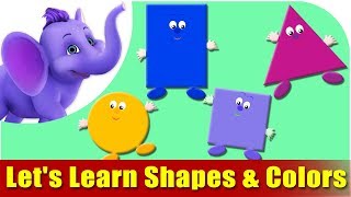 Lets Learn Shapes amp Colors  Preschool Learning [upl. by Enihsnus]