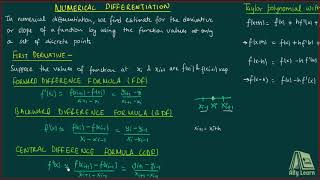 13 Numerical Differentiation  Introduction [upl. by Darsie]