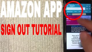 ✅ How To Sign Out and Log Out of Amazon App 🔴 [upl. by Rybma]