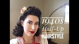 1940s HalfUp Hairstyle [upl. by Zingale]