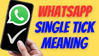 What The WhatsApp Single Tick Only Means [upl. by Cohette383]