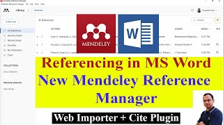 Referencing in Microsoft MS Word with New Mendeley Reference Manager [upl. by Pam]