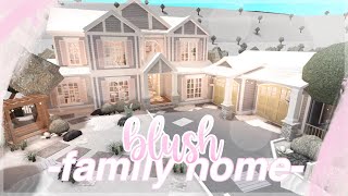 BLOXBURG  Blush Family Home  House Build [upl. by Rekyr]